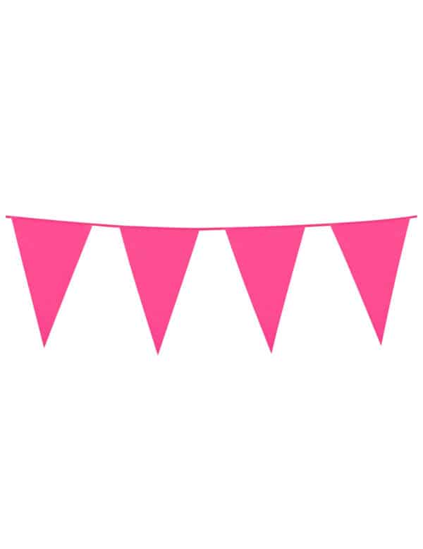 Wimpelgirlande Partygirlande pink 10m