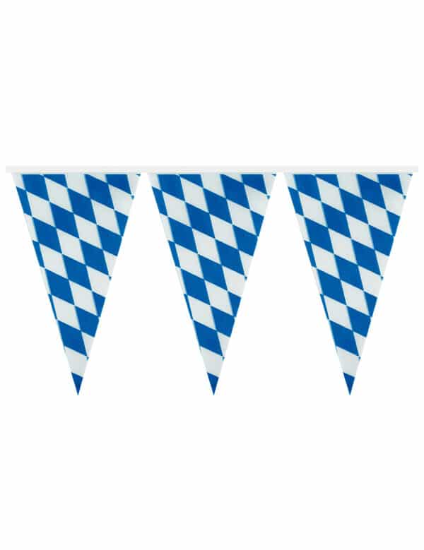 Wimpelkette Bayern Party-Deko blau-weiss 400x26cm