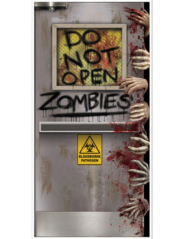 Zombie-Labor Tür-Poster Halloween Party-Deko bunt 76x152cm